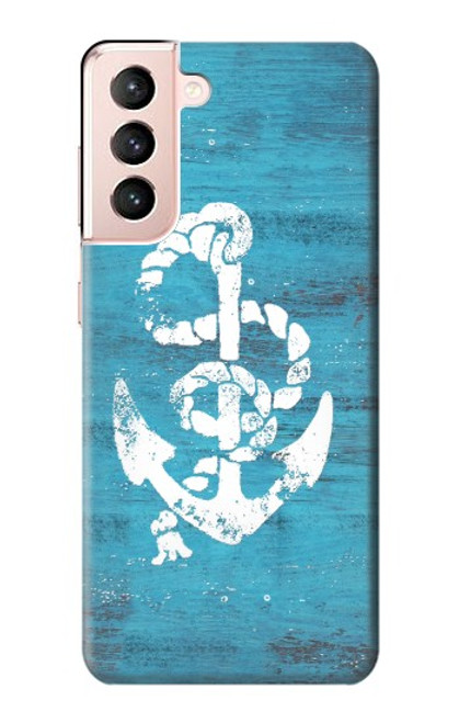 S3053 Marine Anchor Blue Case For Samsung Galaxy S21 5G