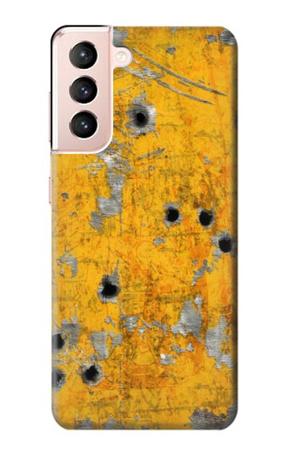 S3528 Bullet Rusting Yellow Metal Case For Samsung Galaxy S21 5G