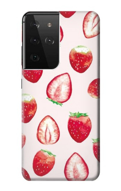 S3481 Strawberry Case For Samsung Galaxy S21 Ultra 5G