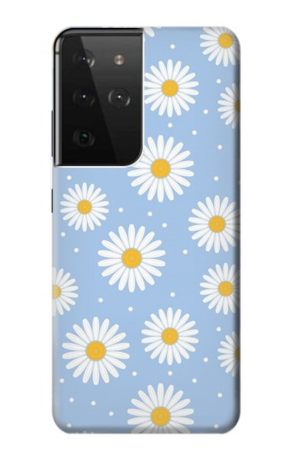 S3681 Daisy Flowers Pattern Case For Samsung Galaxy S21 Ultra 5G