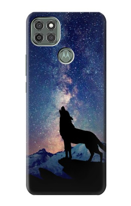 S3555 Wolf Howling Million Star Case For Motorola Moto G9 Power