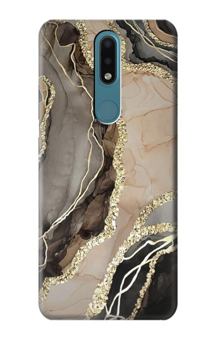 S3700 Marble Gold Graphic Printed Case For Nokia 2.4