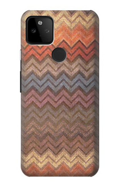 S3752 Zigzag Fabric Pattern Graphic Printed Case For Google Pixel 5A 5G