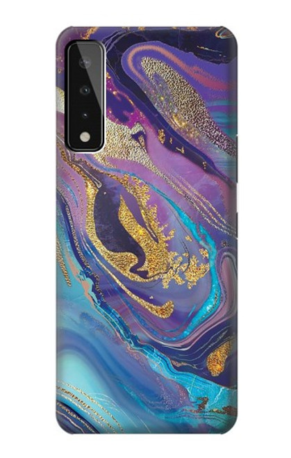 S3676 Colorful Abstract Marble Stone Case For LG Stylo 7 4G