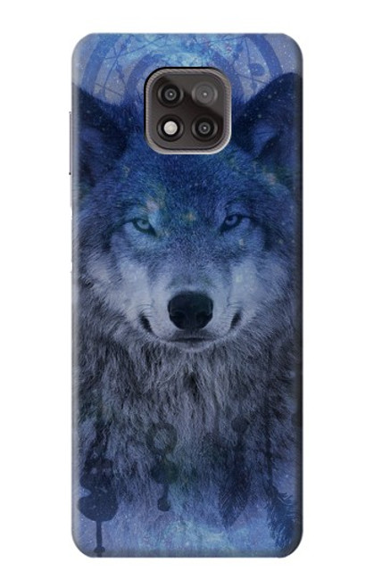 S3410 Wolf Dream Catcher Case For Motorola Moto G Power (2021)