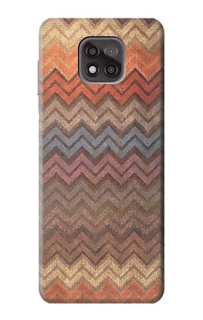 S3752 Zigzag Fabric Pattern Graphic Printed Case For Motorola Moto G Power (2021)