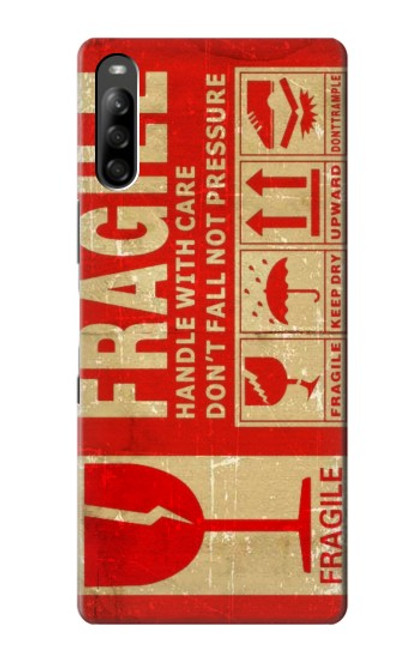 S3552 Vintage Fragile Label Art Case For Sony Xperia L5
