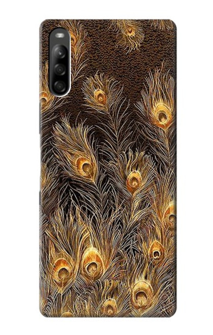 S3691 Gold Peacock Feather Case For Sony Xperia L5