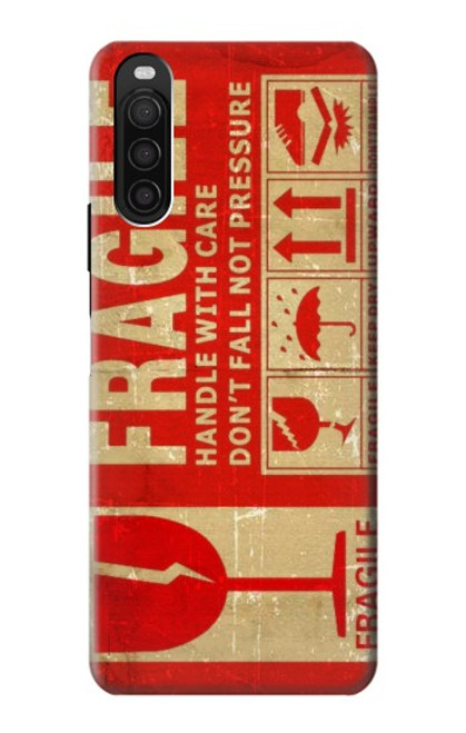 S3552 Vintage Fragile Label Art Case For Sony Xperia 10 III