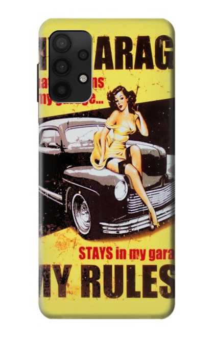 S3198 My Garage Pinup Girl Case For Samsung Galaxy A32 4G