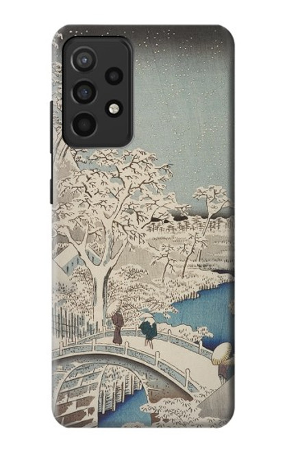 S3350 Utagawa Hiroshige Drum Bridge Yuhi Hill in Meguro Case For Samsung Galaxy A52, Galaxy A52 5G