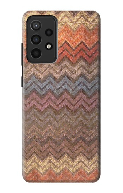 S3752 Zigzag Fabric Pattern Graphic Printed Case For Samsung Galaxy A52, Galaxy A52 5G