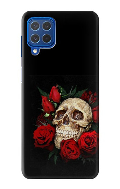 S3753 Dark Gothic Goth Skull Roses Case For Samsung Galaxy M62