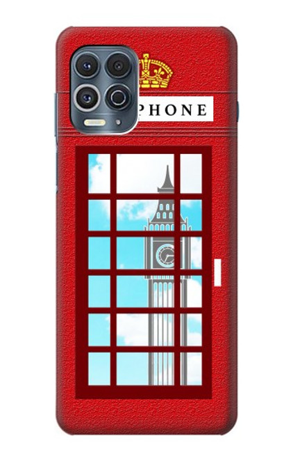 S2059 England British Telephone Box Minimalist Case For Motorola Edge S