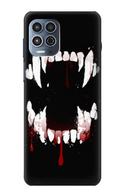 S3527 Vampire Teeth Bloodstain Case For Motorola Moto G100