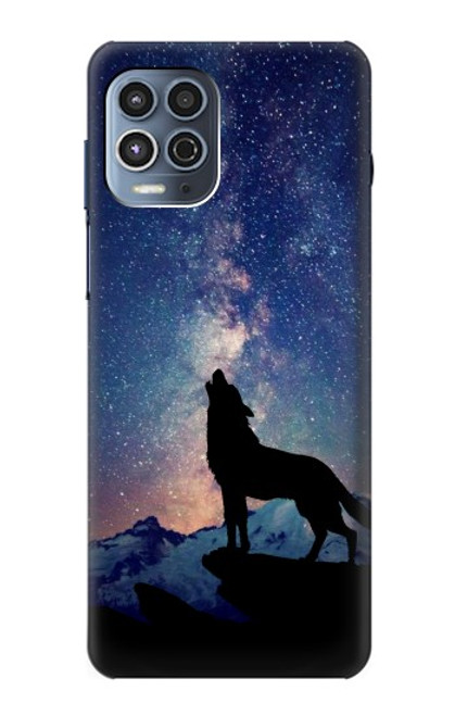 S3555 Wolf Howling Million Star Case For Motorola Moto G100