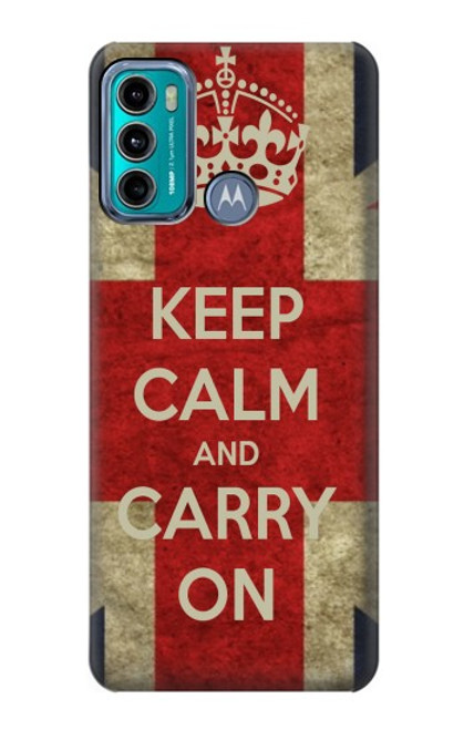 S0674 Keep Calm and Carry On Case For Motorola Moto G60, G40 Fusion