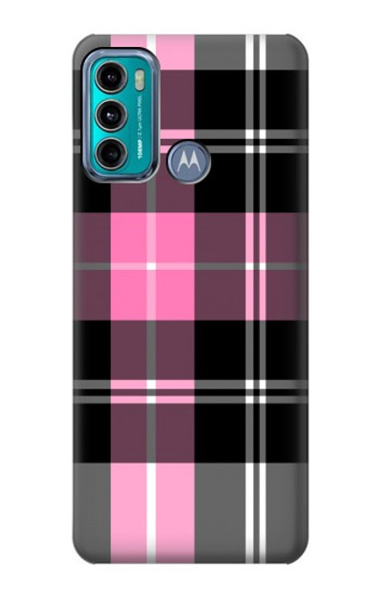 S3091 Pink Plaid Pattern Case For Motorola Moto G60, G40 Fusion