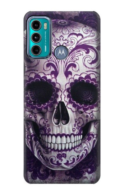 S3582 Purple Sugar Skull Case For Motorola Moto G60, G40 Fusion