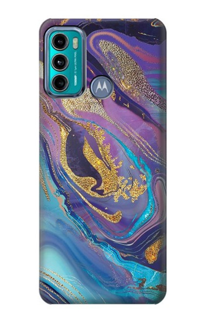 S3676 Colorful Abstract Marble Stone Case For Motorola Moto G60, G40 Fusion