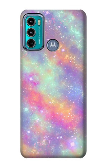S3706 Pastel Rainbow Galaxy Pink Sky Case For Motorola Moto G60, G40 Fusion