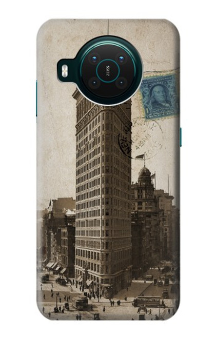 S2832 New York 1903 Flatiron Building Postcard Case For Nokia X10