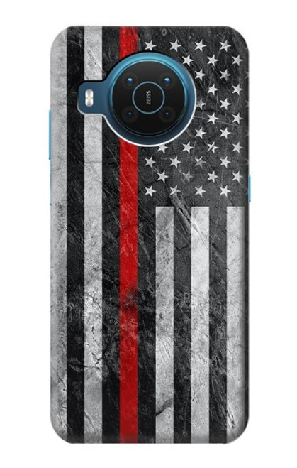 S3687 Firefighter Thin Red Line American Flag Case For Nokia X20