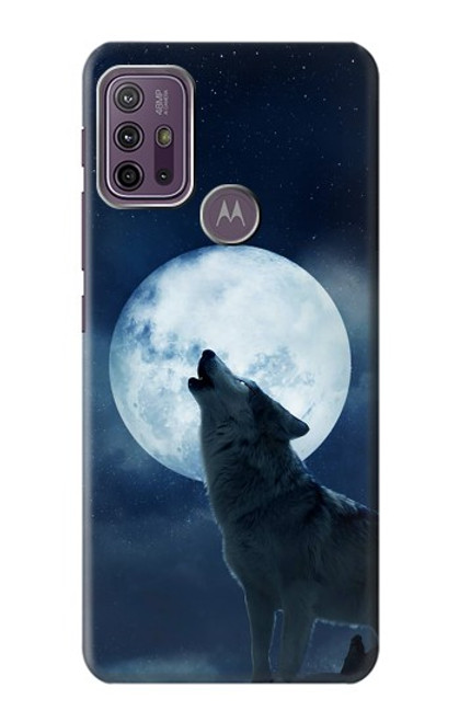 S3693 Grim White Wolf Full Moon Case For Motorola Moto G10 Power
