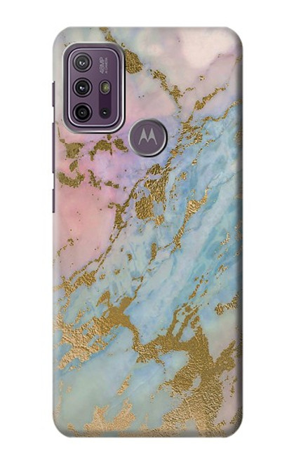 S3717 Rose Gold Blue Pastel Marble Graphic Printed Case For Motorola Moto G10 Power