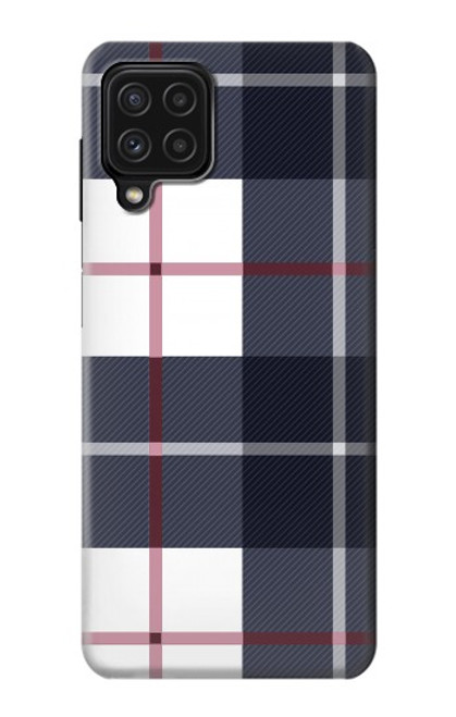 S3452 Plaid Fabric Pattern Case For Samsung Galaxy A22 4G