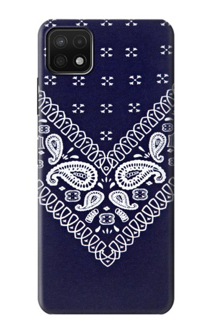 S3357 Navy Blue Bandana Pattern Case For Samsung Galaxy A22 5G