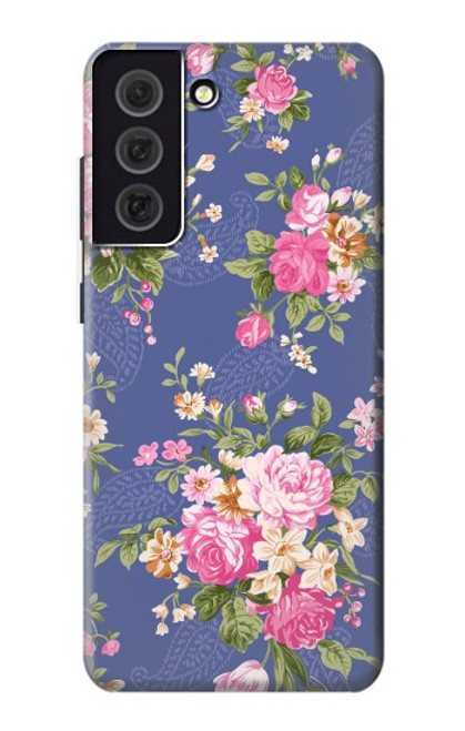 S3265 Vintage Flower Pattern Case For Samsung Galaxy S21 FE 5G