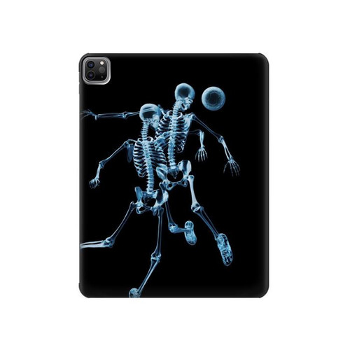 S1111 Soccer X-ray Hard Case For iPad Pro 12.9 (2022,2021,2020,2018, 3rd, 4th, 5th, 6th)