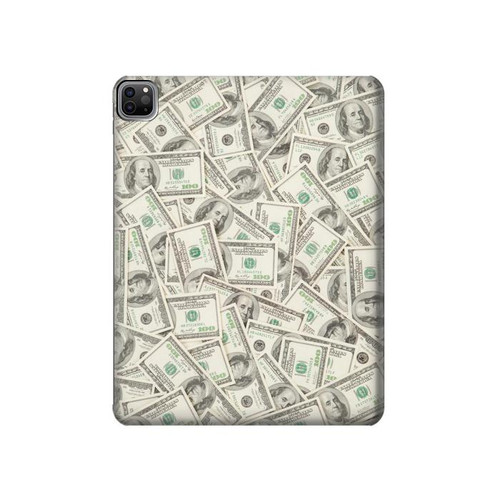S2077 Money Dollar Banknotes Hard Case For iPad Pro 12.9 (2022,2021,2020,2018, 3rd, 4th, 5th, 6th)