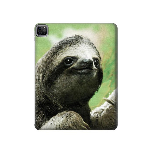 S2708 Smiling Sloth Hard Case For iPad Pro 12.9 (2022,2021,2020,2018, 3rd, 4th, 5th, 6th)