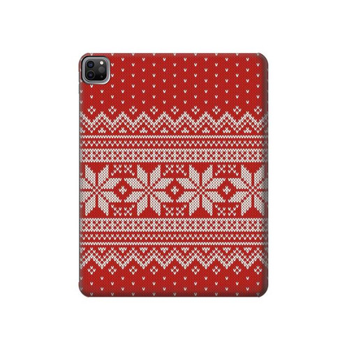 S3384 Winter Seamless Knitting Pattern Hard Case For iPad Pro 12.9 (2022,2021,2020,2018, 3rd, 4th, 5th, 6th)