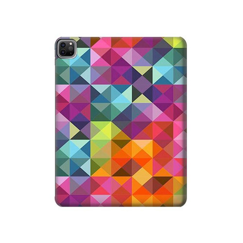 S3477 Abstract Diamond Pattern Hard Case For iPad Pro 12.9 (2022,2021,2020,2018, 3rd, 4th, 5th, 6th)