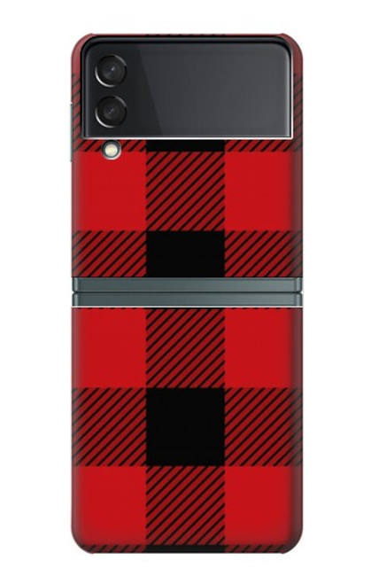 S2931 Red Buffalo Check Pattern Case For Samsung Galaxy Z Flip 3 5G