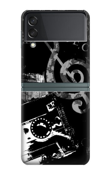 S3197 Music Cassette Note Case For Samsung Galaxy Z Flip 3 5G