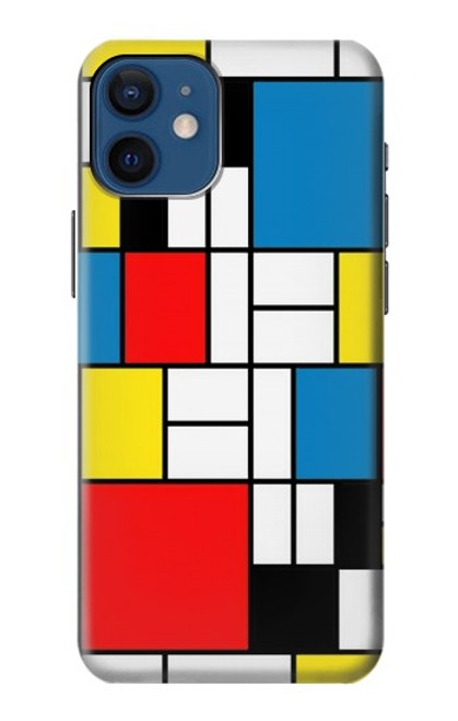 S3814 Piet Mondrian Line Art Composition Case For iPhone 12 mini