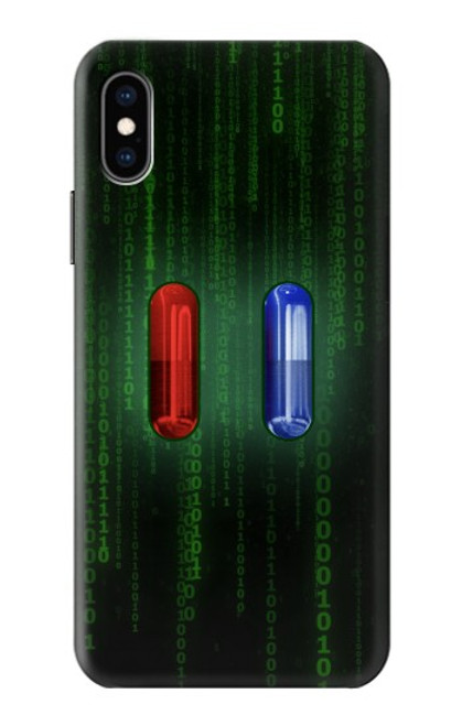 S3816 Red Pill Blue Pill Capsule Case For iPhone X, iPhone XS