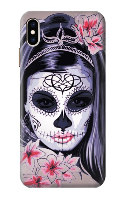 S3821 Sugar Skull Steam Punk Girl Gothic Case For iPhone XS Max