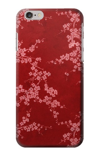 S3817 Red Floral Cherry blossom Pattern Case For iPhone 6 6S