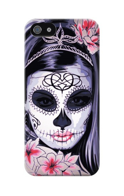 S3821 Sugar Skull Steam Punk Girl Gothic Case For iPhone 5 5S SE
