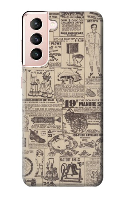 S3819 Retro Vintage Paper Case For Samsung Galaxy S21 5G