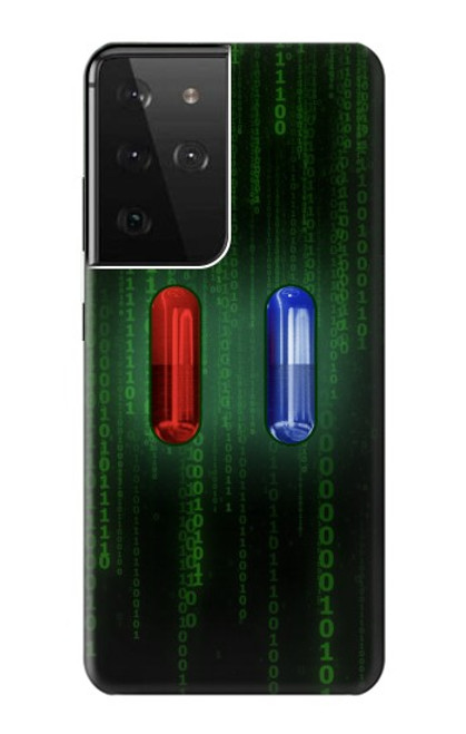 S3816 Red Pill Blue Pill Capsule Case For Samsung Galaxy S21 Ultra 5G