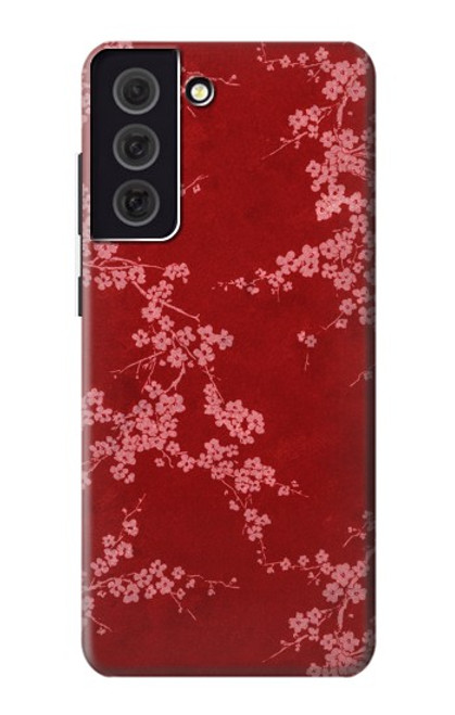 S3817 Red Floral Cherry blossom Pattern Case For Samsung Galaxy S21 FE 5G