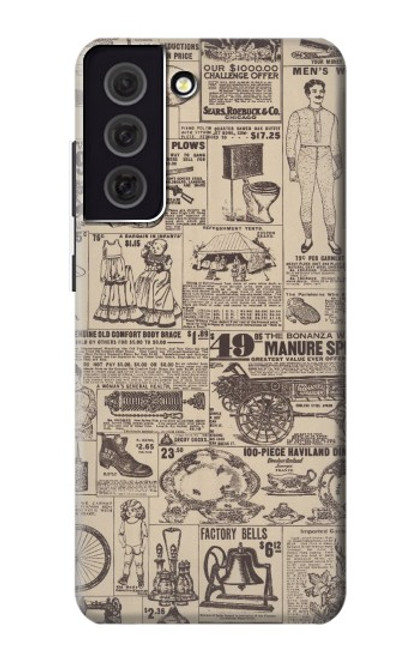 S3819 Retro Vintage Paper Case For Samsung Galaxy S21 FE 5G