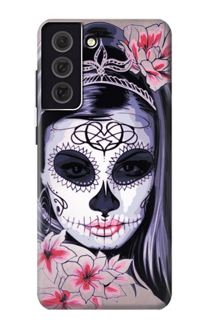 S3821 Sugar Skull Steam Punk Girl Gothic Case For Samsung Galaxy S21 FE 5G