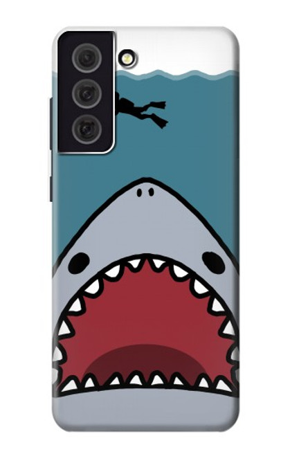 S3825 Cartoon Shark Sea Diving Case For Samsung Galaxy S21 FE 5G